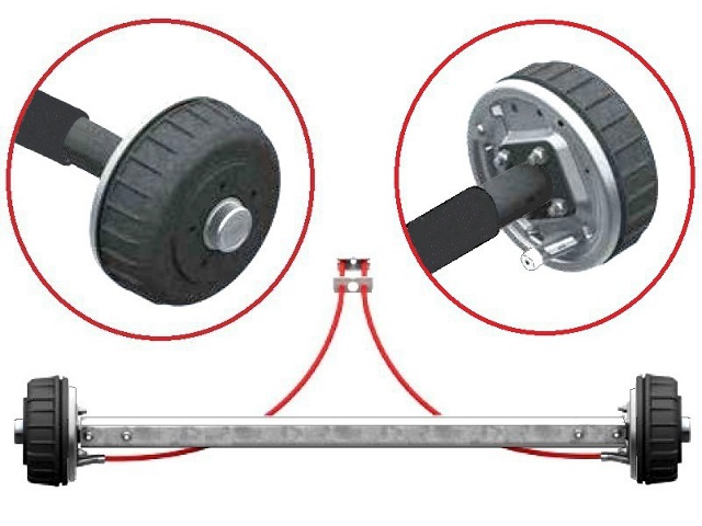 Оси рессорные тормозные